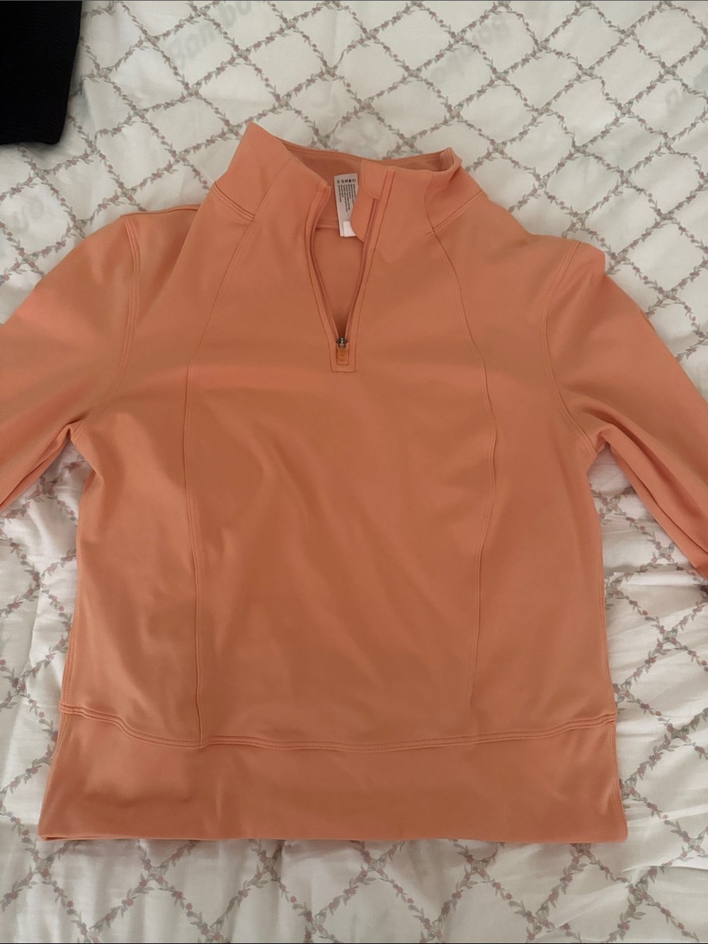 Yogalicious Peach Half-Zip Yoga Top
